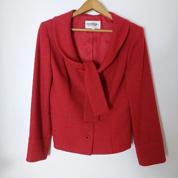 Holt Renfrew Collection Vintage Red Jacket - Size 6 - Picture 1 of 7